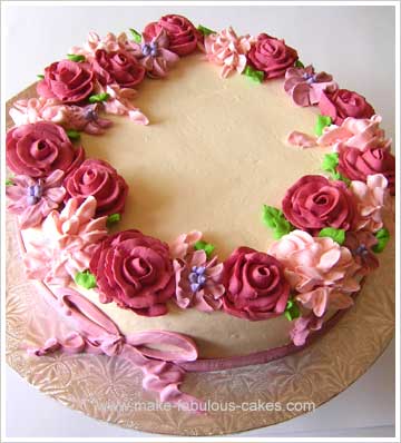Flower Birthday Cake on Make A Flower Birthday Cake
