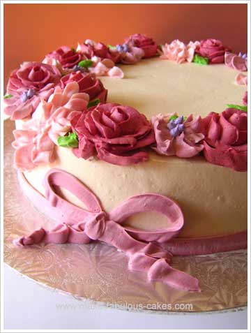 Flower Birthday Cake on Happy Birthday Tanveer