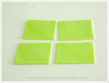 folhas fondant