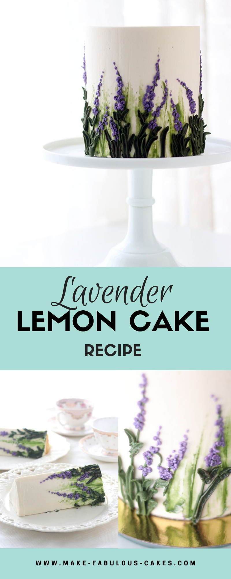 Lavender Lemon Cake with White Chocolate Buttercream