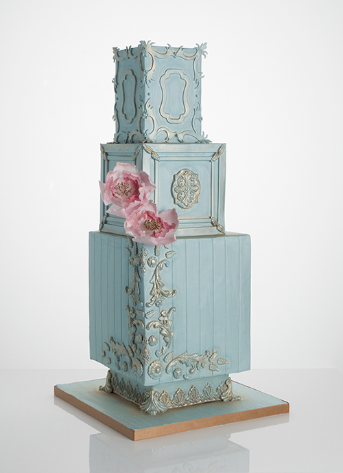 blue couture cake by Paul Bradford