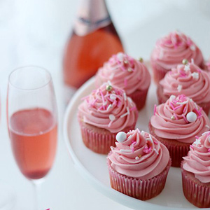 Rosé Champagne Cupcakes Recipe