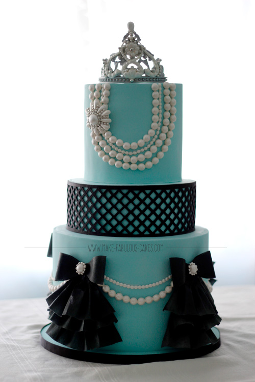 Breakfast At Tiffany's First Birthday Cake