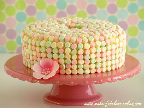 Pink Mashmallow and Fruit Cake | Customized Birthday Cake shop in Dubai