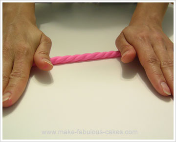 making fondant rope