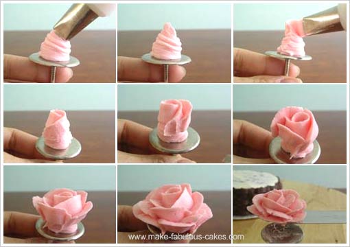 icing rose how to