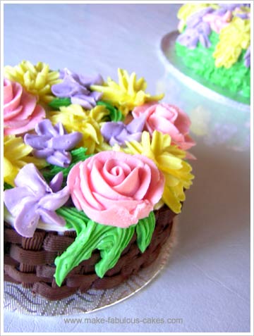 Wafer Paper Flower Tutorial + Basketweave Cake