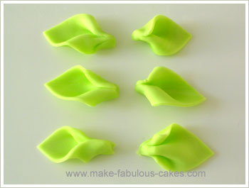 Fondant leaves