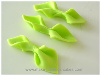 fondant leaves