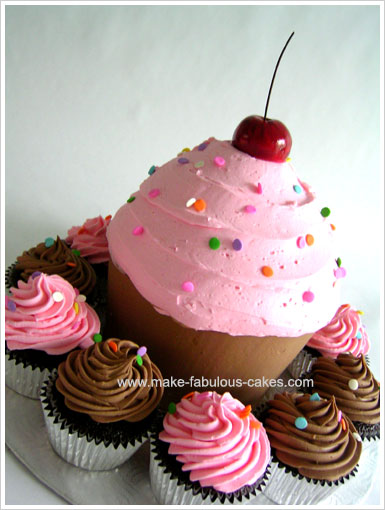 Delicious Giant Cupcake Cake