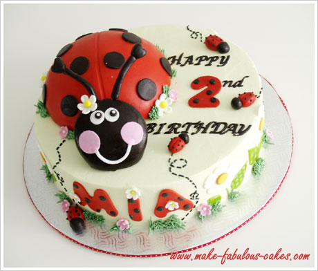 make a ladybug birthday cake