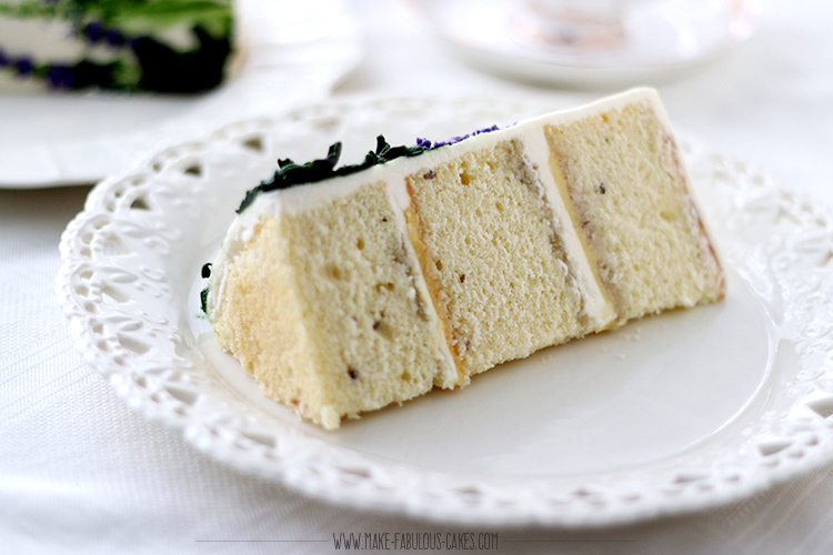 lavander cake slice
