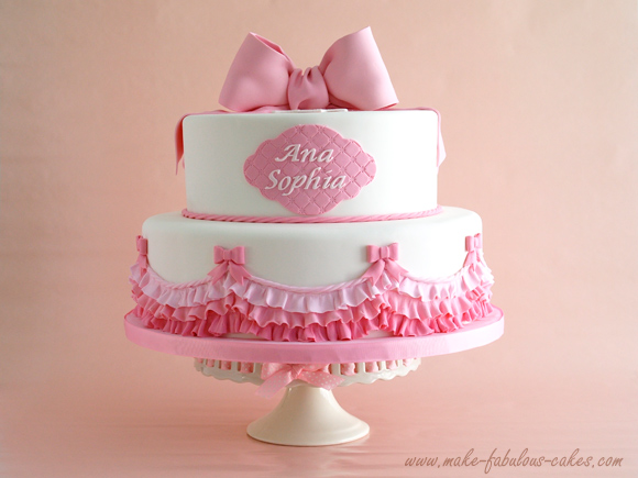 Pink Ombre Ruffle Cake - CakeCentral.com