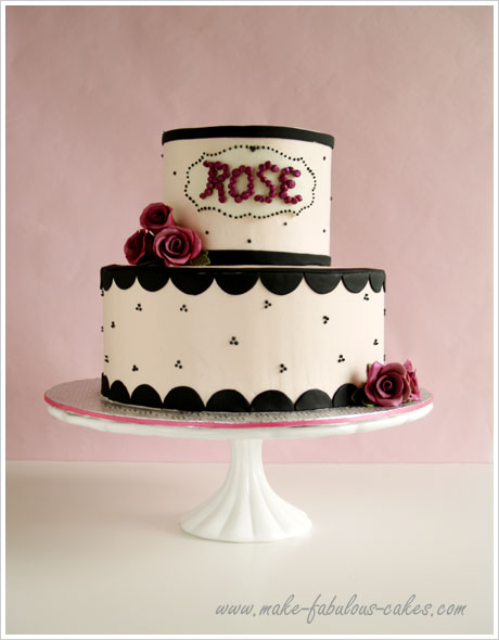 A Rose Y 50th Birthday Cake