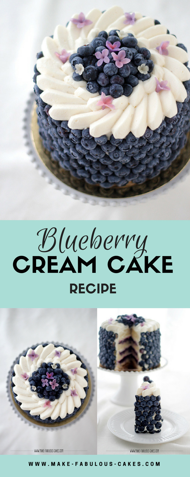 Blueberry cream cake recipe