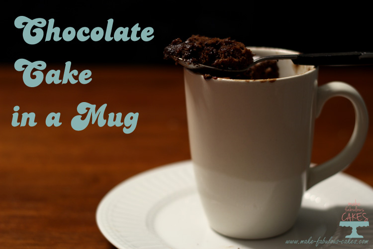 Chocolate cake in a mug