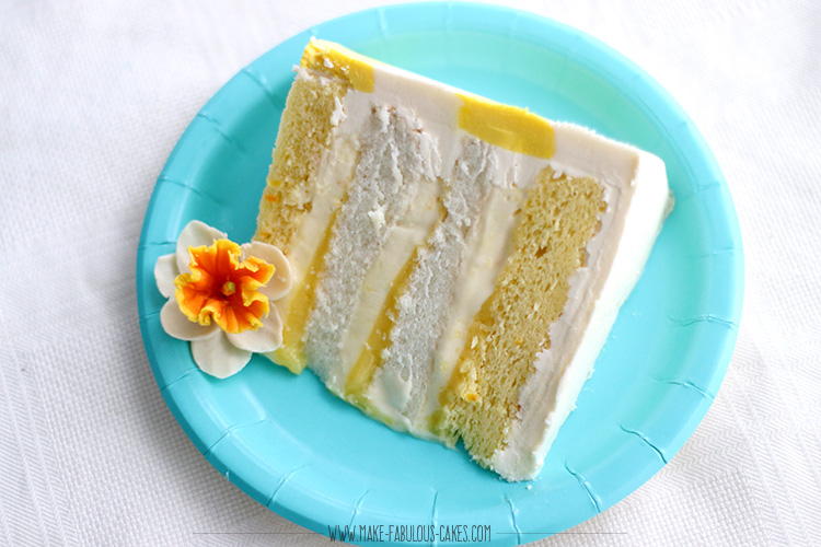 Daffodil Cake Recipe with bean paste daffodil flowers