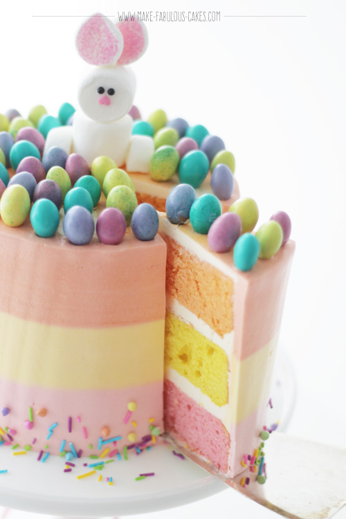 Easter Cake with Marshmallow Bunny
