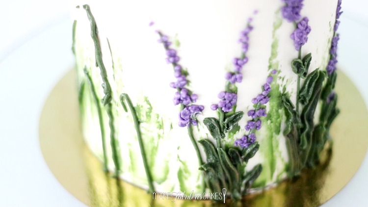 making Buttercream Lavender Flowers