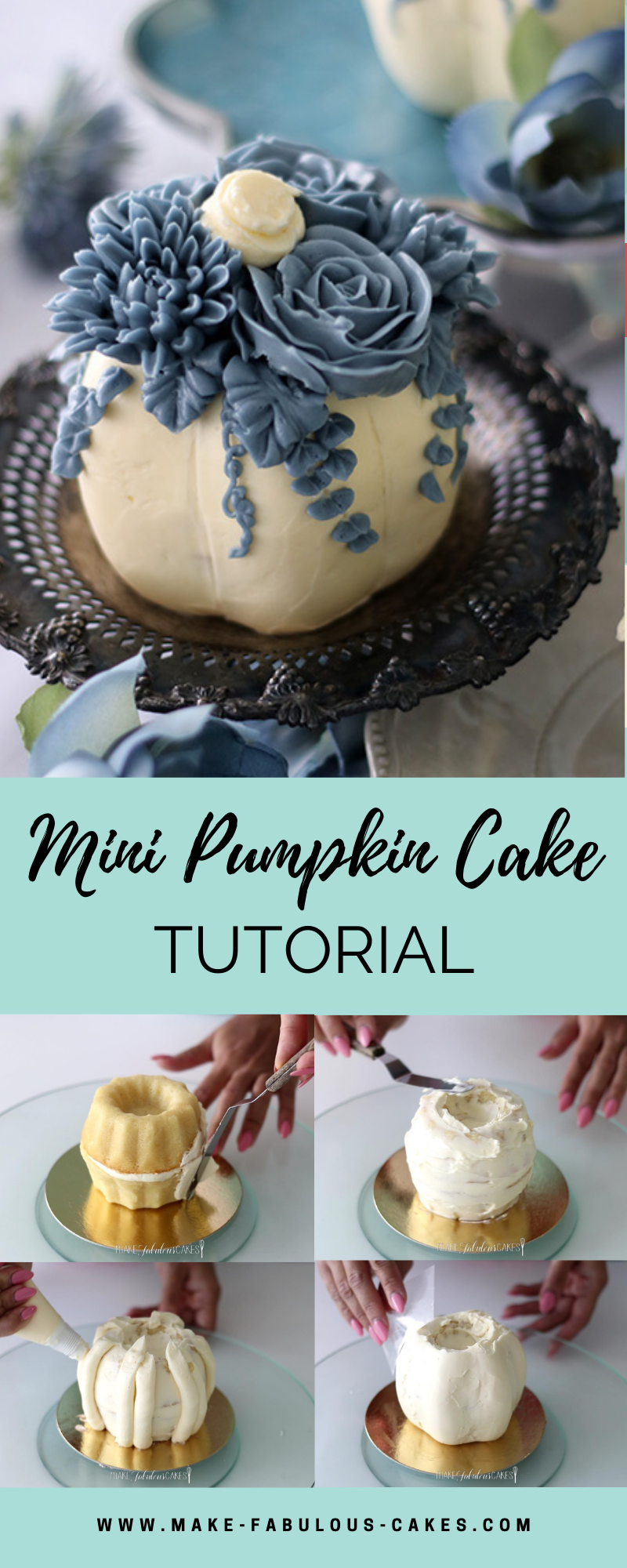 mini pumpkin cake tutorial
