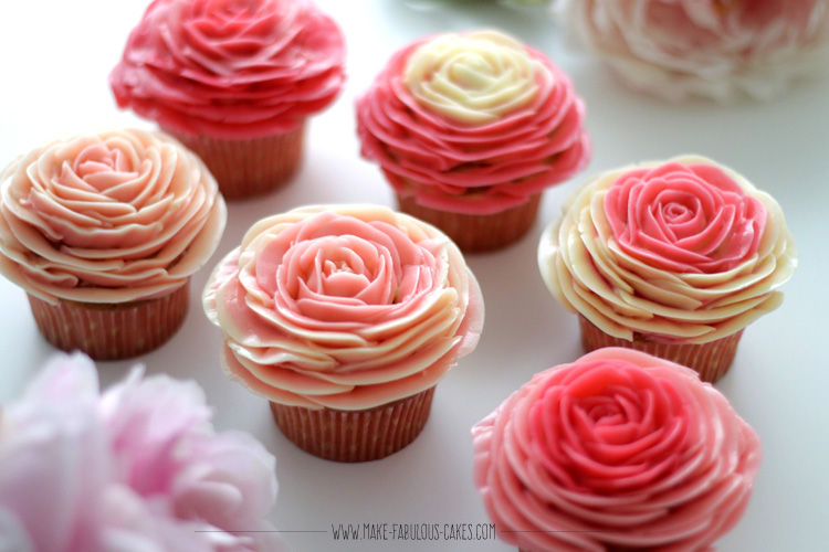 Buttercream Rose Cupcakes