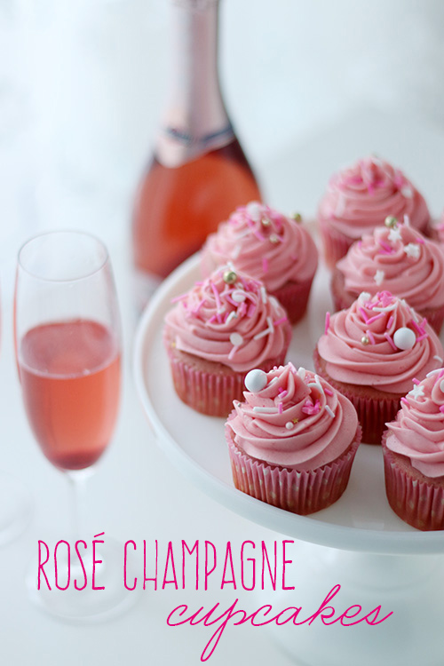 Rosé Champagne cupcakes