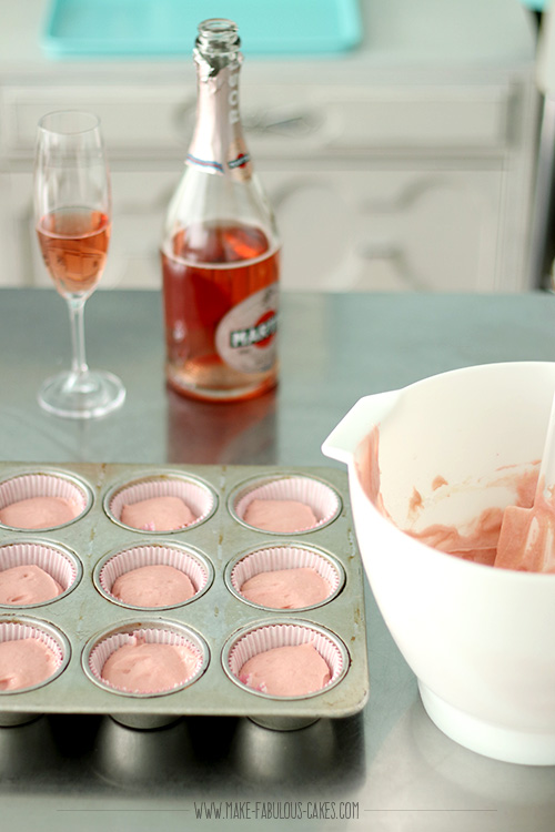 Rosé Champagne cupcakes