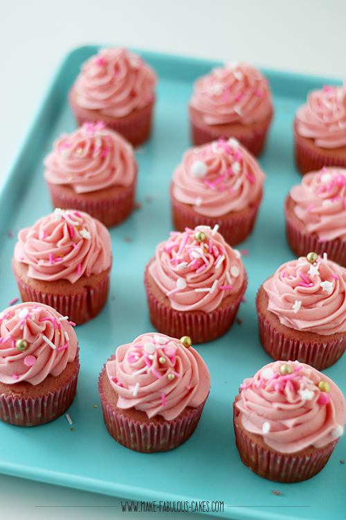 Rosé Champagne cupcakes recipe