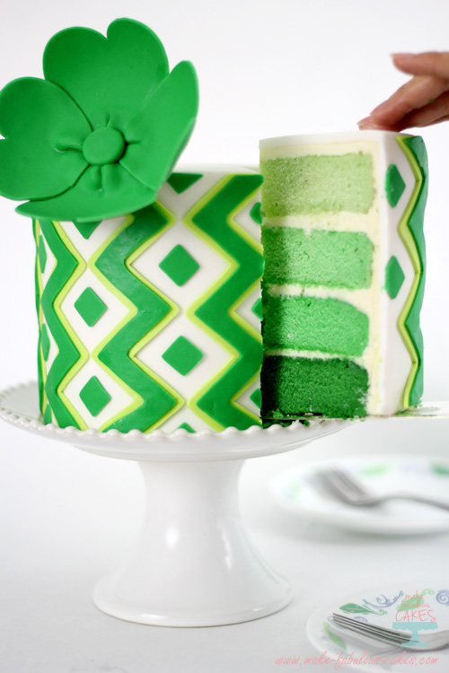 Ombre green cake