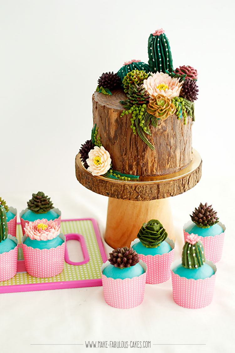 Buttercream succulents