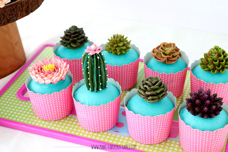 buttercream succulents tutorial