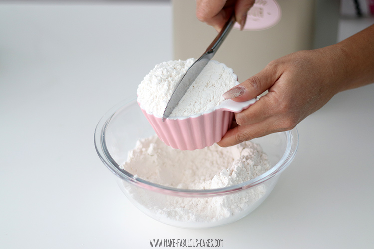 spoon and sweep dry ingredients