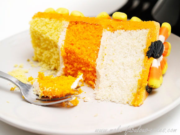 candy corn piece of cake