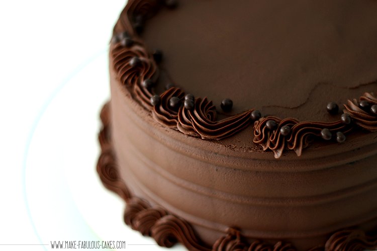 chocolate cake with ganache frosting