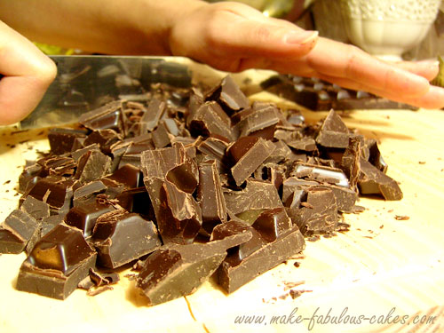chocolate ganache chop