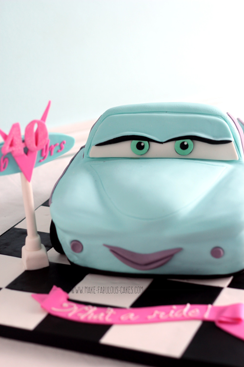 40th Birthday Cake - Flo Car Cake