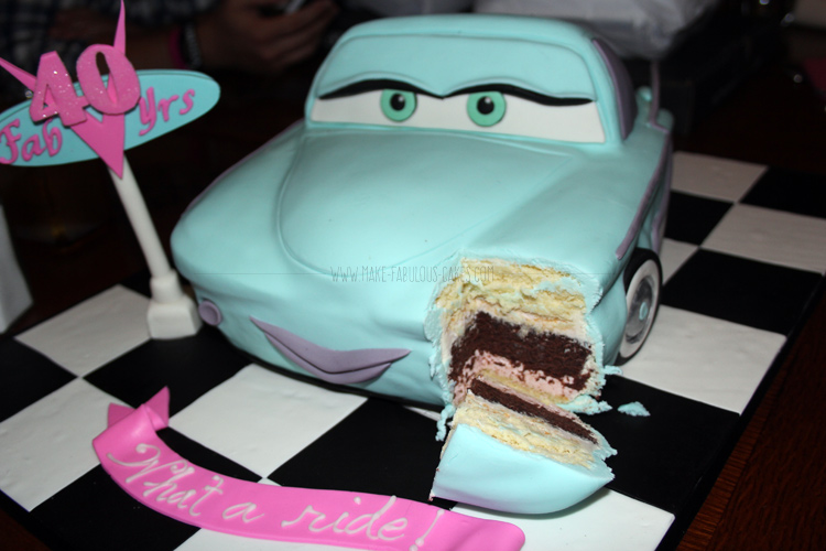 Flo Car Cake - Neopolitan flavor