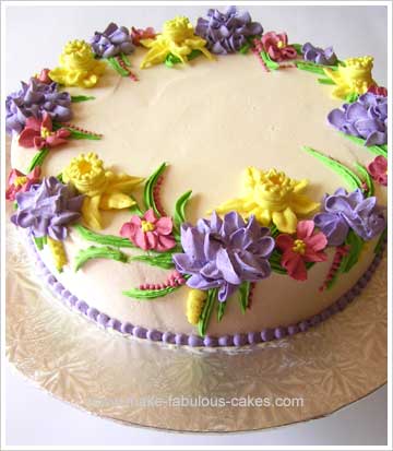 spring flower cake