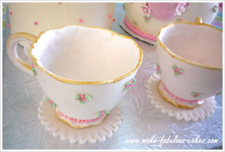 gum paste tea cup tutorial