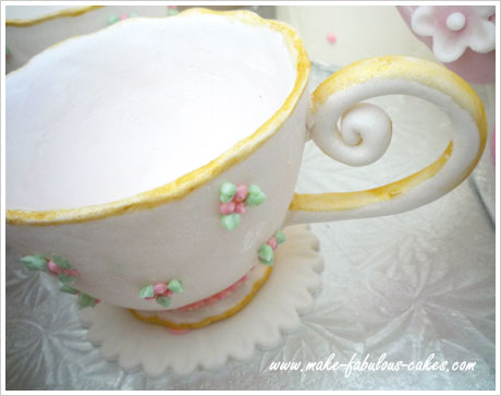 gum paste teacup handle