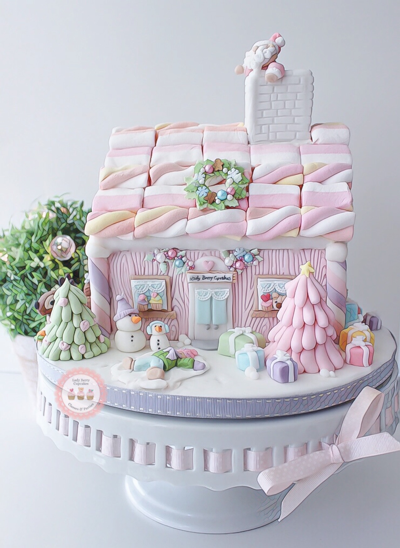 Pastel gingerbread house