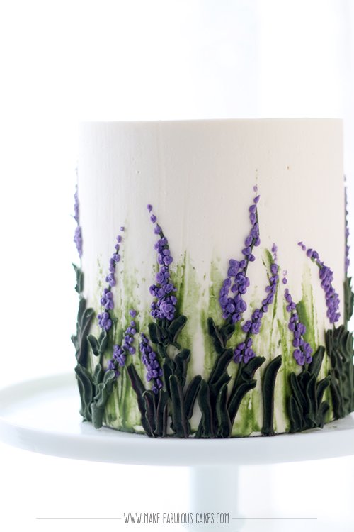 Lavender Lemon Cake with White Chocolate Buttercream