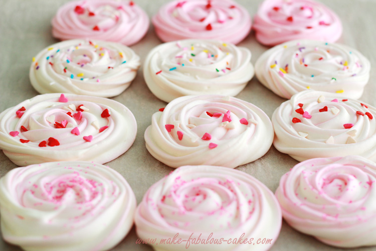 Meringue Cookies two toned colors