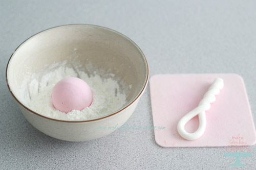 How to make fondant baby rattle