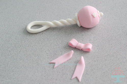 How to make fondant baby rattle