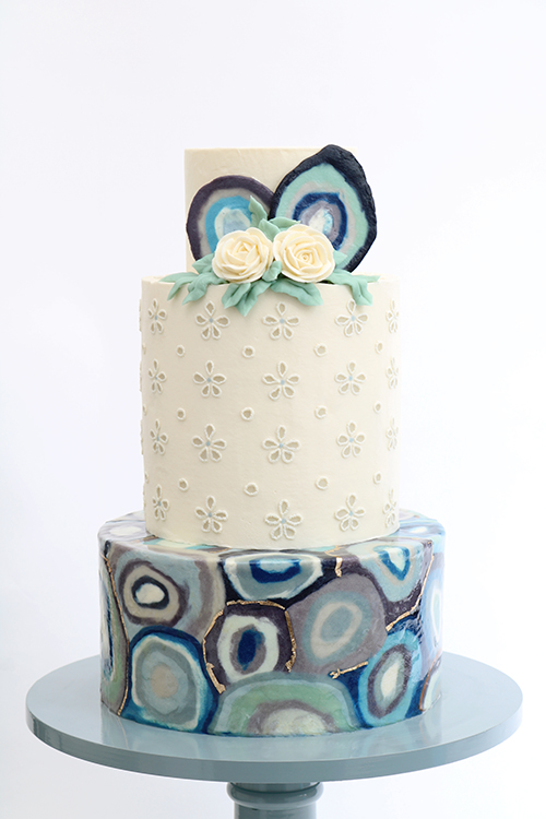 Queen of Hearts Custom Cake 
Agate Buttercream Cake