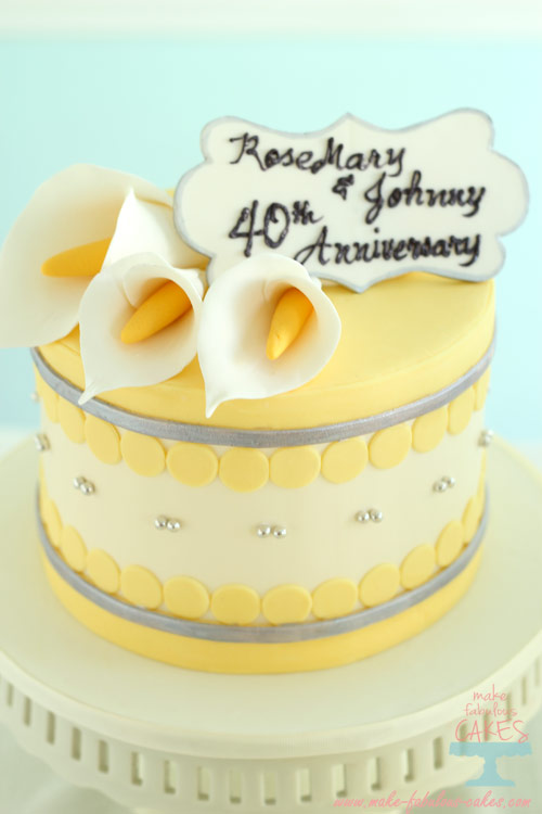 40th wedding anniversary cake