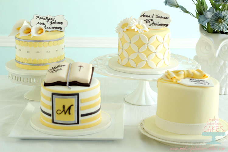 Yellow And Silver Cakes